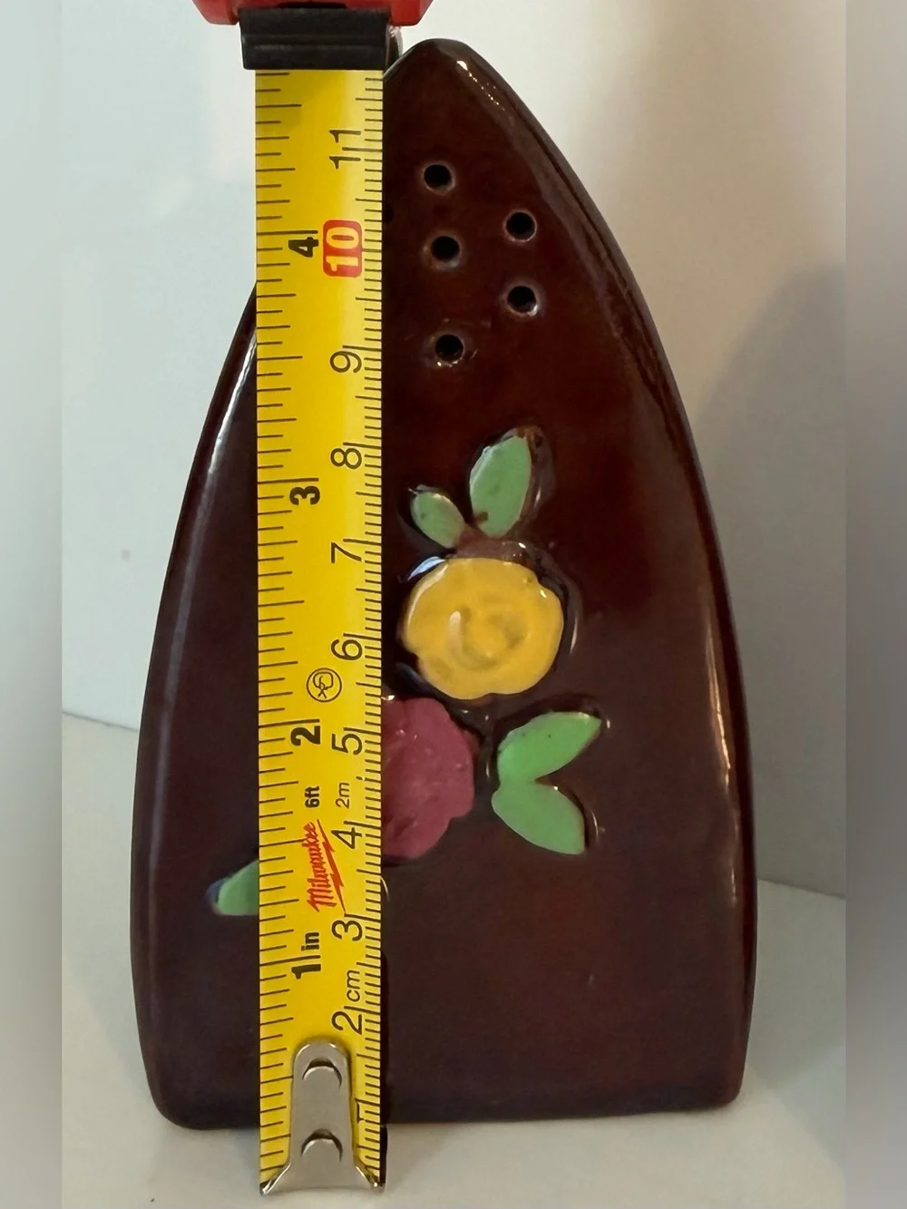 Vintage Japan Flat Iron Salt & Pepper Shakers Retro Kitchen Decor